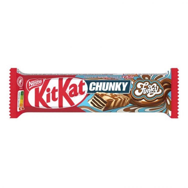 KitKat Chunky Funky oblátka v mliečnej čokoláde a bielej poleve, 40g