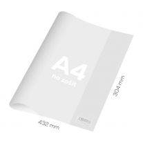 Obal na zošit A4 PVC 432x304 mm, hrubý/transparentný, 1 ks