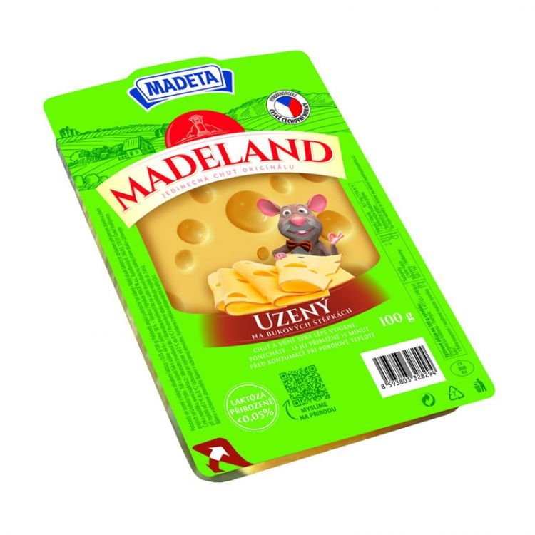 Madeta Maasdam údený syr plátky 100g