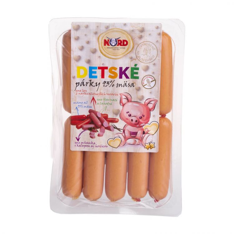 Nord Svit Detské párky 93% 220g