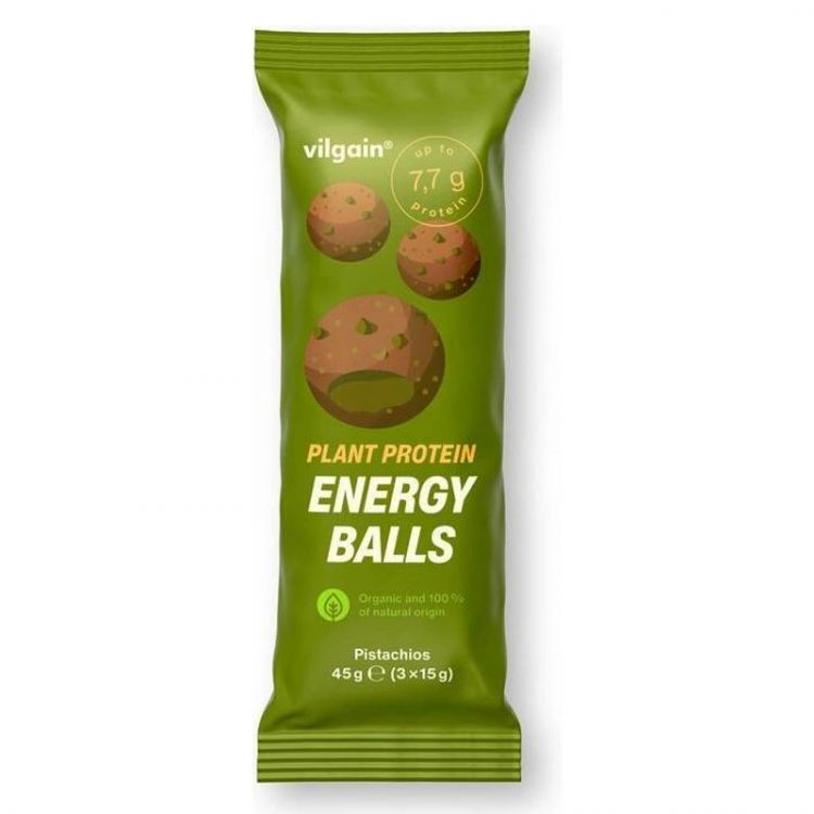 Vilgain Plant Protein Energy Balls BIO pistácie 45 g (3 x 15 g)