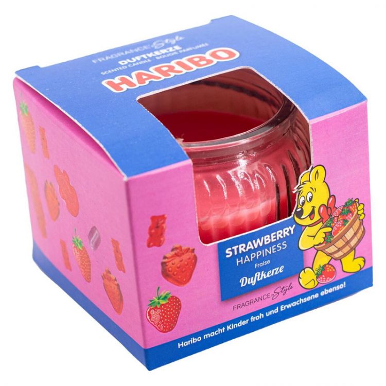 Haribo vonná sviečka Strawberry Happiness 85g