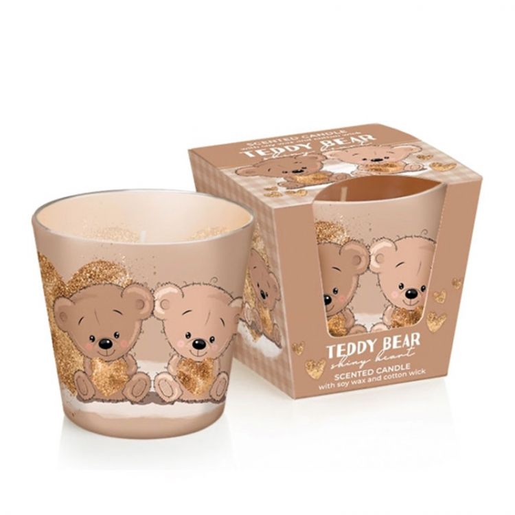 Bartek vonná sviečka 115g Teddy bear Shyny Hearts