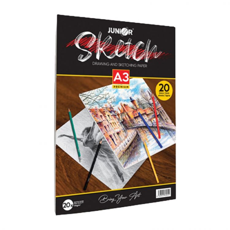 Blok na maľovanie a skicovanie Sketch - A3 PREMIUM 20 listový, 110g/m2