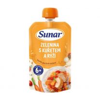 Sunar zelenina s kuracím m.a ryžou 120g