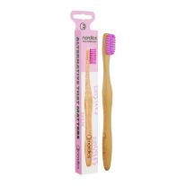 NORDICS Bambusová kefka na zuby s ružovými štetinami pre dospelých