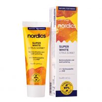 NORDICS Prírodná remineralizačná zubná pasta Super white citrusový sorbet s tekutou sklovinou 75ml