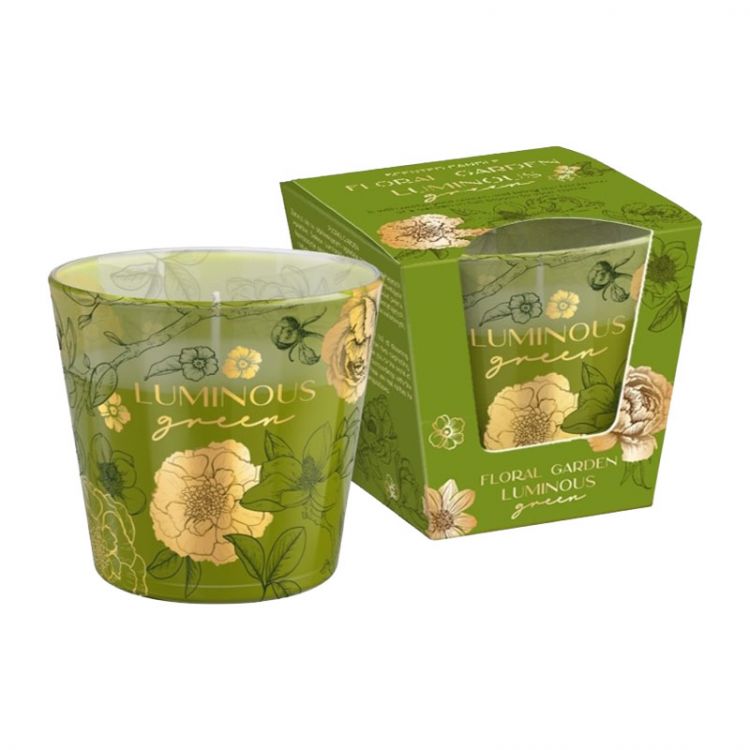 Bartek Vonná sviečka 115g Floral garden green