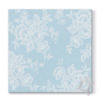 Obrúsky z hodvábneho papiera PAW AIRLAID L 40x40cm Soft Lace Light Blue 50 ks