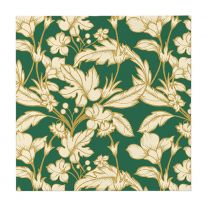 Obrúsky z hodvábneho papiera  PAW AIRLAID 40x40 cm - Beautiful Floral Pattern dark Green 50 ks