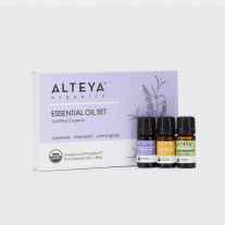 Alteya Organics  Set BIO organických esenciálnych olejov - levanduľa + mandarínka + citrónová tráva 3× 5 ml