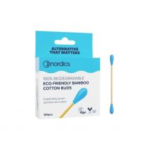 NORDICS Bambusové vatové tyčinky modré 100 ks