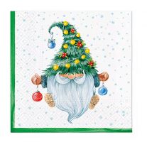 Obrúsky z hodvábneho papiera  PAW L 33x33cm Fancy Gnome 20 ks