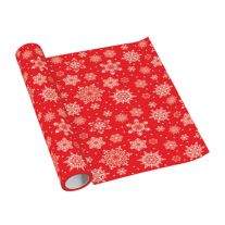 Stredový pás AIRLAID 40cm x 5m Snowflakes red