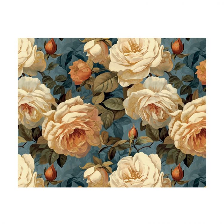 Luxusný darčekový baliaci papier FLORENTIA 70x100 cm - ruže biele