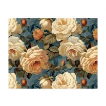 Luxusný darčekový baliaci papier FLORENTIA 70x100 cm - ruže biele