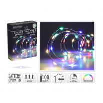 Svetelná reťaz 100 mikro LED farebné, dĺžka 495 cm