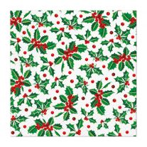 Obrúsky z hodvábneho papiera PAW L 33x33cm Holly Pattern 20 ks