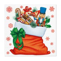 Obrúsky z hodvábneho papiera PAW L 33x33cm Bag With Gifts 20 ks