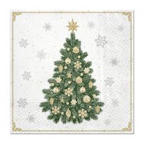 Obrúsky z hodvábneho papiera PAW L 33x33cm  Frosty Tree 20 ks