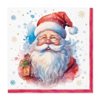 Obrúsky z hodvábneho papiera TaT 33x33cm Portrait Of Santa Claus 20 ks