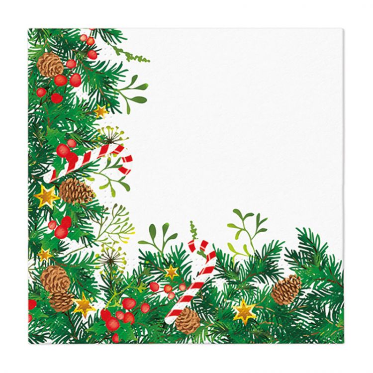 Obrúsky z hodvábneho papiera PAW L 33x33cm Decorative Twigs 20 ks