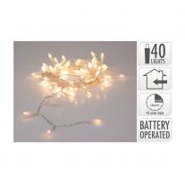 Svetelná reťaz 40x LED mini lampičky v tvare šišky s časovačom, dĺžka 3 m