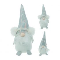 Škriatok plyšový 39 cm, strieborno-bielej farby (mix 2 dizajnov /cena za 1 ks)