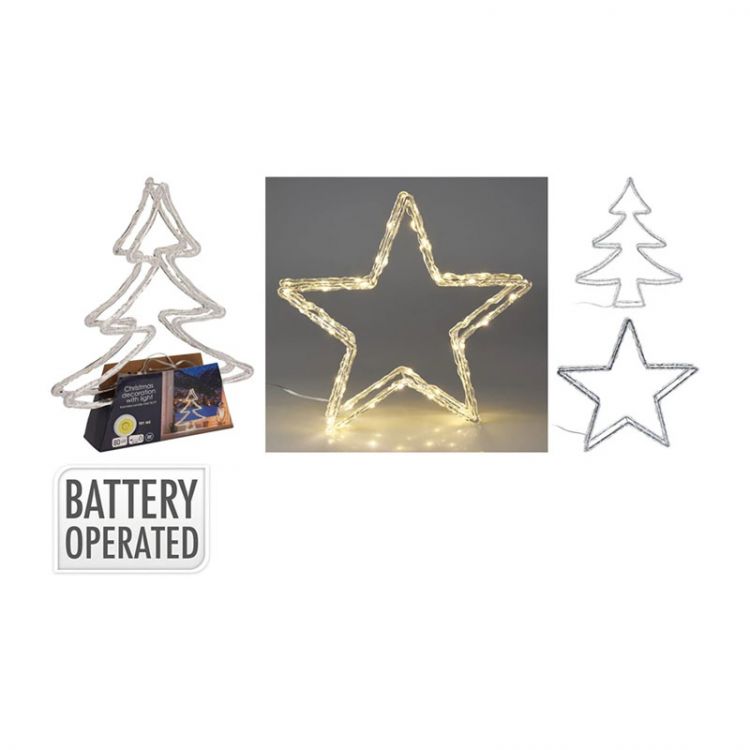 Svietiaca hviezda /stromček s LED