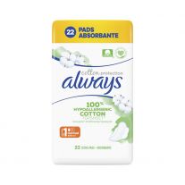 Always Hygieniské vložky 22 pcs Cotton Protection Normal Size 1