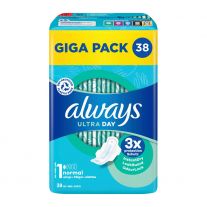Always Hygieniské vložky 38 ks Ultra Normal Day Size 1