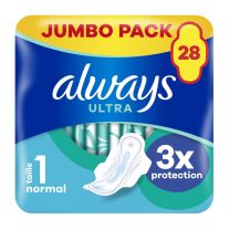 Always Hygieniské vložky 28 pcs Ultra Day Normal Size 1+2 pcs Ultra Secure Night Size 4