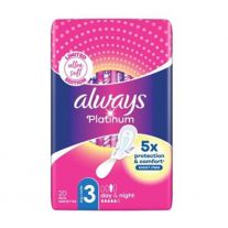 Always Hygieniské vložky 20 ks Platinum Day&Night Size 3