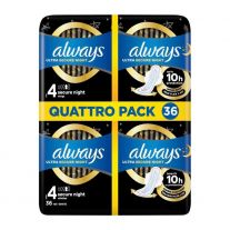 Always Hygieniské vložky 36 ks Ultra Secure Night Size4