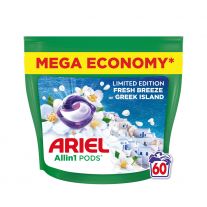 Ariel liquid caps 60 sc 60 pcs All in 1 Jasmine&Sea Salt with  touch of Lenor