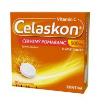 CELASKON 500 mg červený pomaranč 30 šumivých tabliet
