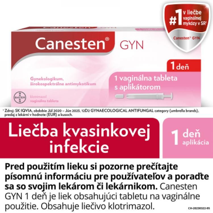 CANESTEN Gyn 1 deň 1 vaginálna tableta