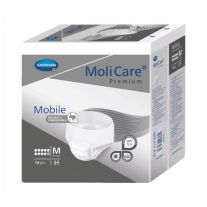 MOLICARE Premium mobile 10 kvapiek M nohavičky inkontinenčné plienkové sivé 80 - 120 cm 2626 ml 14 ks