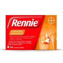 RENNIE S príchuťou pomaranča 680 mg/80 mg 24 tabliet