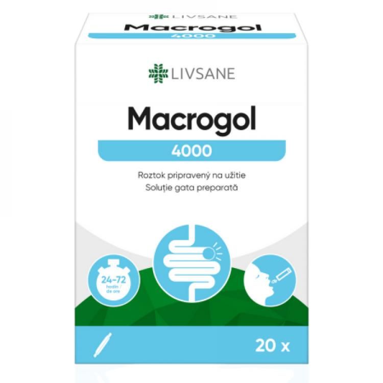 LIVSANE Macrogol 4000 na chronickú zápchu 20 vrecúšok