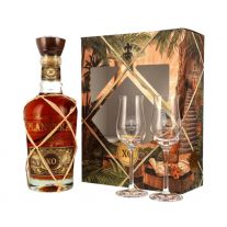 Planteray XO 20th Anniversary, 40%, 0.7l GLASS SET