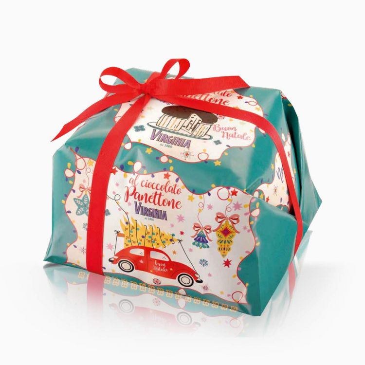 Virginia Panettone  ručne balené v tyrkysovj krabici 850g