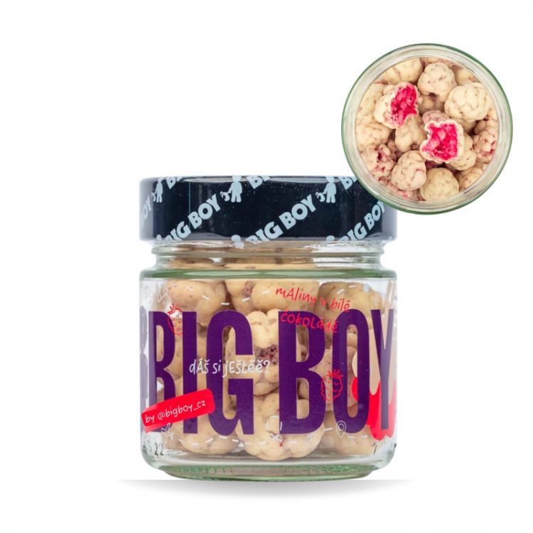 BIG BOY® Maliny v bielej čokoláde 70g