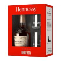 Hennessy VS + 2 poháriky, 40%, 0.7l GIFT