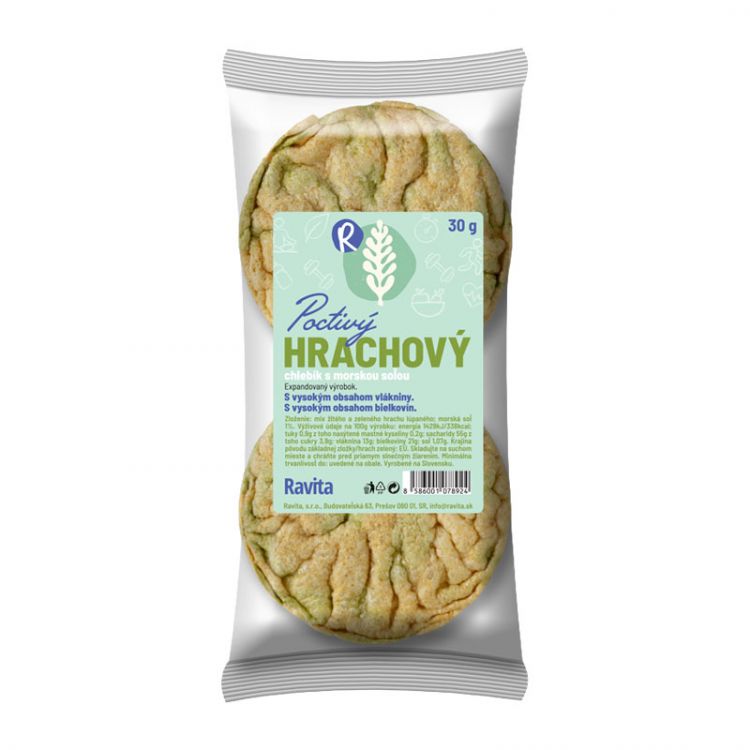 Ravita Chlebík hrachový s morskou soľou 30g