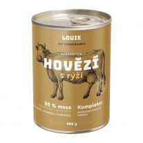 LOUIE hovädzie mäso (95 % v pevnej časti), s ryžou a prebiotikami 400 g