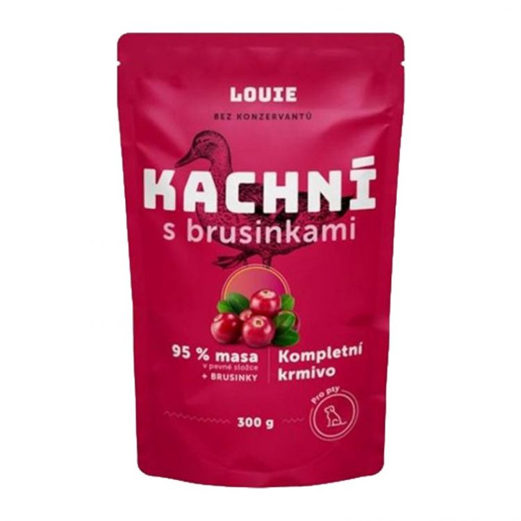 LOUIE kačacie kapsička (95 % pevnej časti) s brusnicami, vitamínmi a minerálmi 300 g