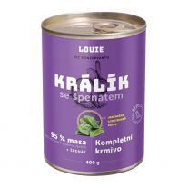 LOUIE králik s kuracím so špenátom a prebiotikami 400 g