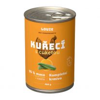 LOUIE Kuracie mäso (95 % v pevnej časti) s cuketou a prebiotikami 400 g