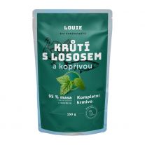LOUIE Morčacie mäso s lososovým kapsička (95 % v pevnej časti) a žihľavou 150 g